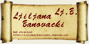 Ljiljana Banovački vizit kartica